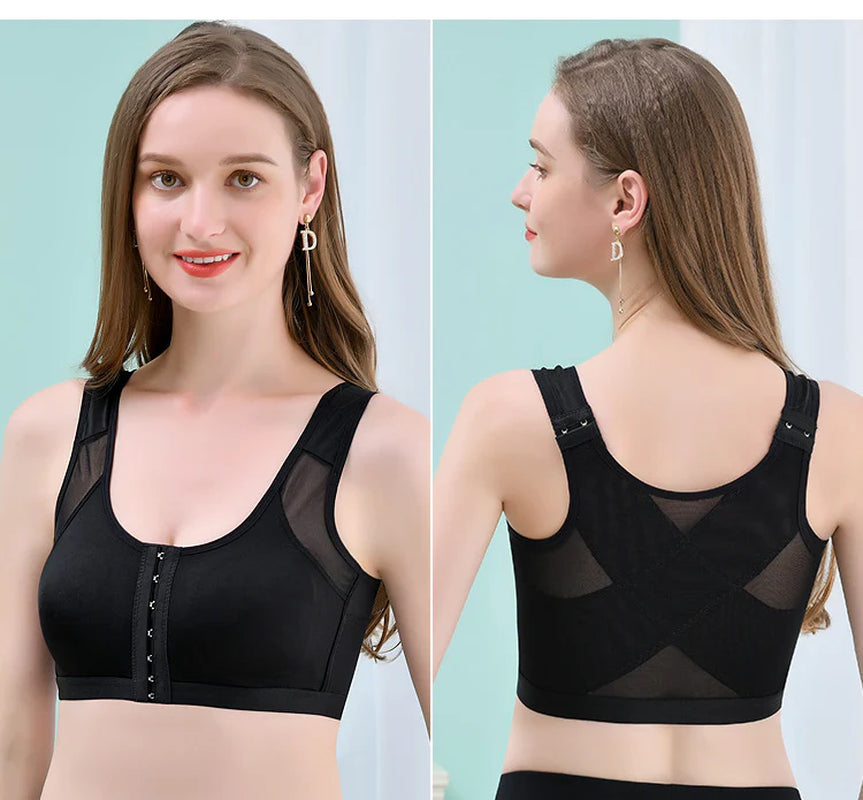 Stylish Front Buckle Back Shockproof Underwear Bra for Ultimate Comfort and Support